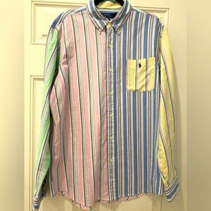 POLO by Ralph Lauren Classic Fit Striped Oxford Fun Shirt size XL